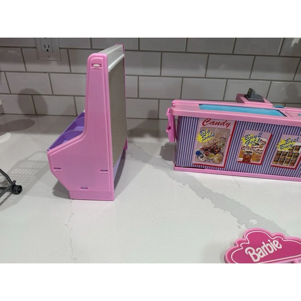 Vintage Barbie Grocery Store Supermarket Playset Register Shelf Cart Lot Mattel